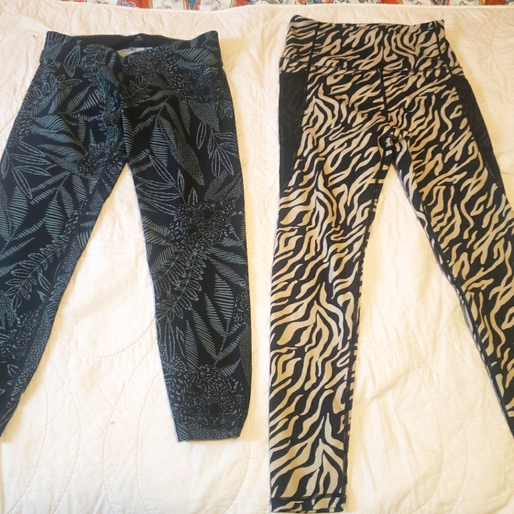 Animal print large workout legging bundle, Calvin Klein and TKO